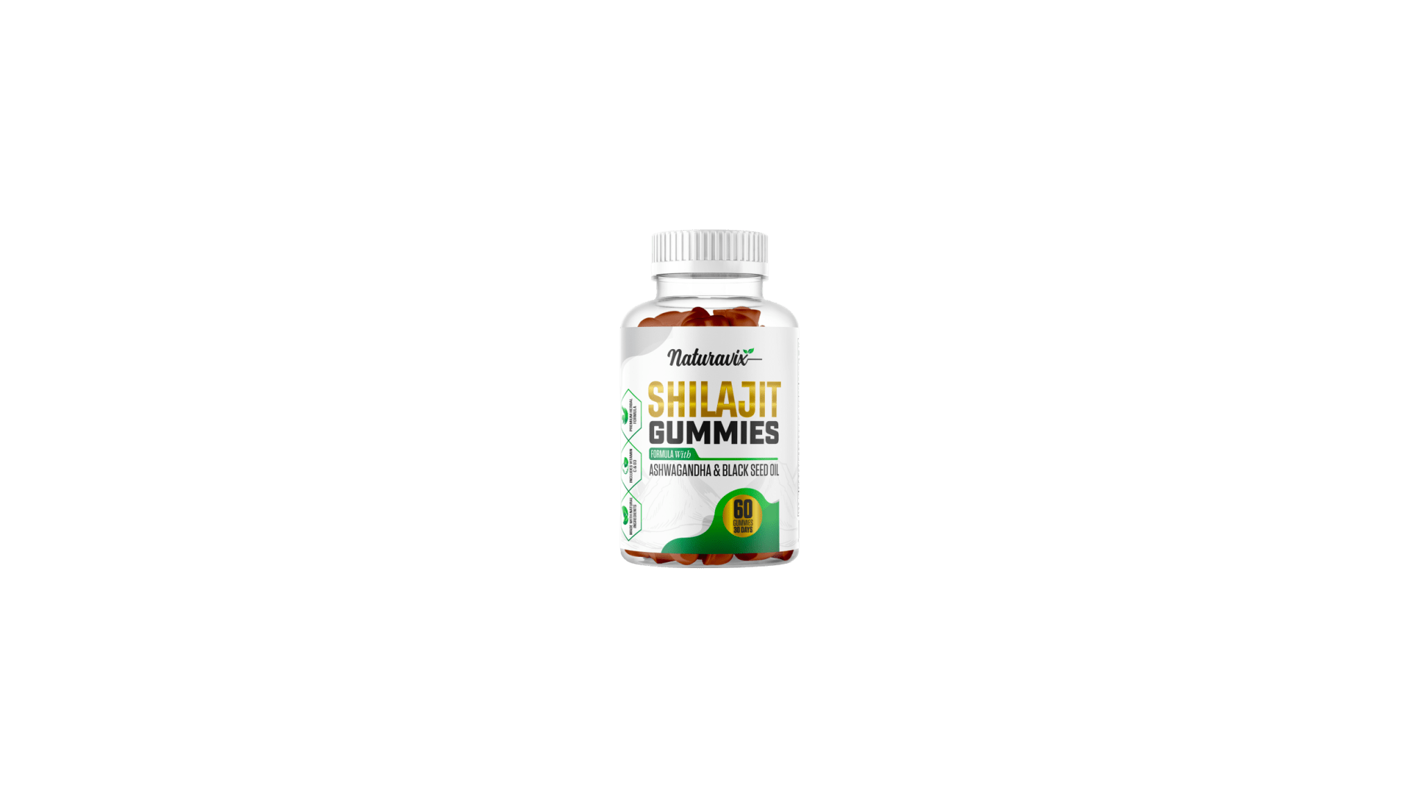 Bottle of Naturavix Shilajit Gummies